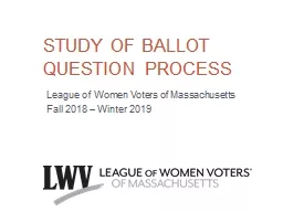 Study of ballot question process