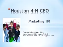 Marketing 101 Houston 4-H CEO