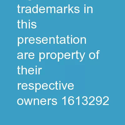 Nick Berry All logos and trademarks in this presentation are property of their respective