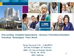 Preventing Hospital-Associated Venous Thromboembolism: