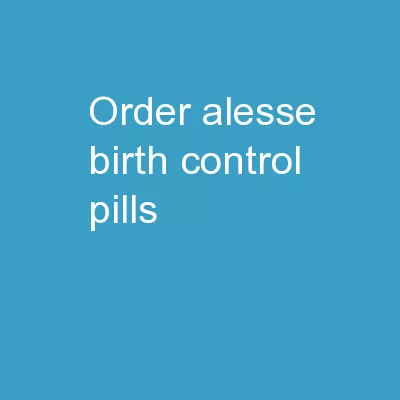 Order Alesse Birth Control Pills
