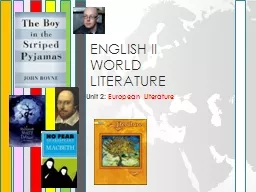 English II  World Literature