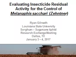 Evaluating Insecticide Residual Activity for the Control of