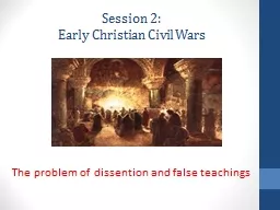 Session 2: Early Christian Civil Wars