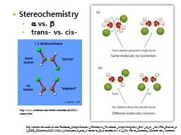 Stereochemistry a  vs.  b