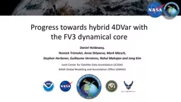 Progress towards hybrid 4DVar with the FV3 dynamical core