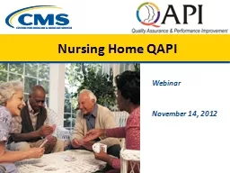 Nursing Home QAPI Webinar