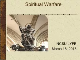Spiritual Warfare 	NCSU LYFE