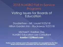 2018 NJASBO Fall In-Service Programs