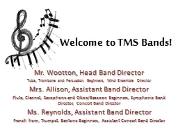 Welcome to TMS Bands! Mr.