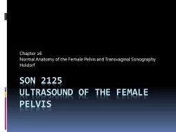 Ultrasound of the Female Pelvis