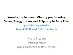 Association between Obesity predisposing