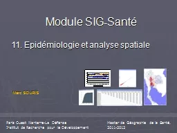 Marc SOURIS  Module  SIG-Santé