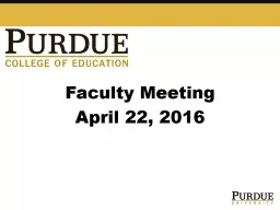 Faculty Meeting April 22,