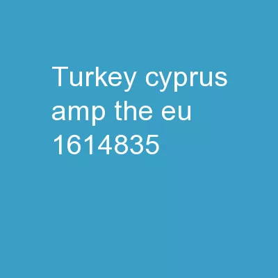 Turkey, Cyprus & The EU