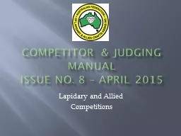 Competitor & Judging Manual