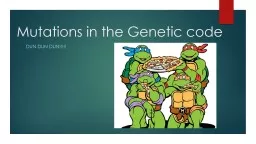 Mutations in the Genetic code