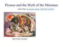 Picasso and the Myth of the Minotaur