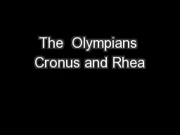 The  Olympians Cronus and Rhea