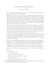 CS Theory of Computation Homework  Solution