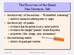 The Discovery of the Quark