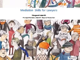 1 Mediation Skills  for Lawyers