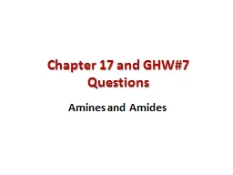Chapter 17 and GHW#7 Questions