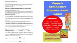 Zippy’s  Gymnastics Academy Consent Form
