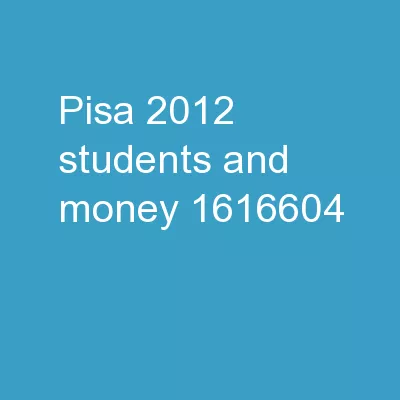 PISA 2012 Students and Money