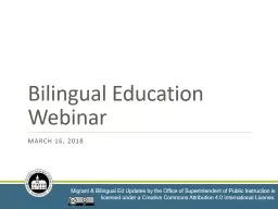 Bilingual Education Webinar