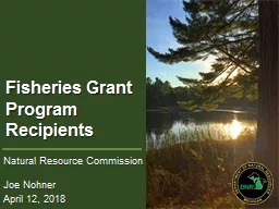 Fisheries Grant Program Recipients