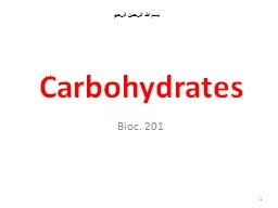 Carbohydrates Bioc . 201