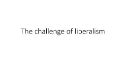 The challenge of liberalism
