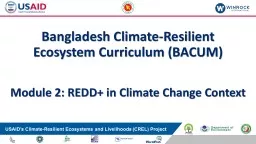 Bangladesh Climate-Resilient Ecosystem Curriculum (BACUM)