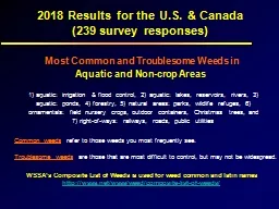 2018 Results for the U.S. & Canada