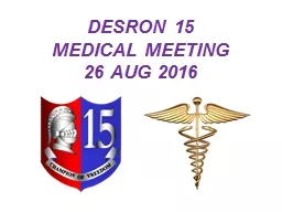 DESRON 15 MEDICAL MEETING 26 AUG 2016