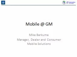 Mobile @ GM Mike Barkume