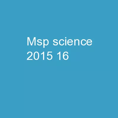 Msp   science  2015-16