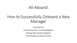 All-Aboard!  How to Successfully Onboard a New Manager