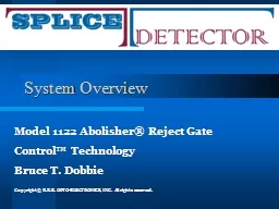 System Overview Model 1122 Abolisher® Reject Gate Control™