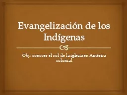 Evangelización de los Indígenas