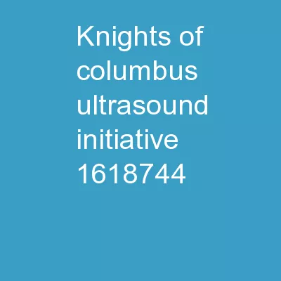 Knights of Columbus Ultrasound Initiative