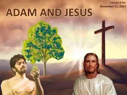 ADAM AND  JESUS Lesson 6 for November 11, 2017