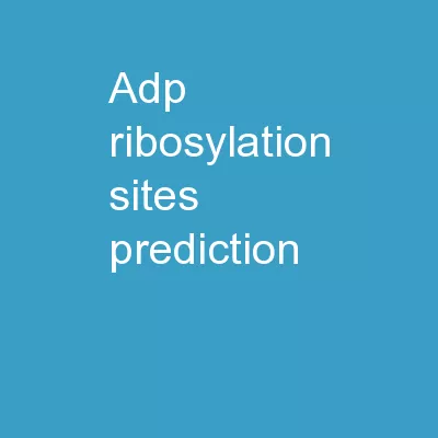 ADP-ribosylation sites prediction