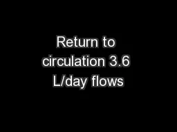 Return to circulation 3.6 L/day flows