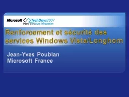 Jean-Yves Poublan Microsoft France