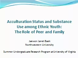 Acculturation Status and