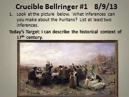 Crucible Bellringer #1	8/9/13