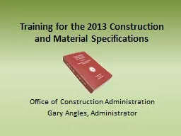Training  for the 2013 Construction and Material