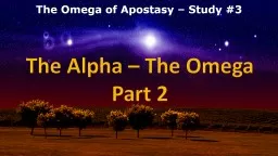 The Omega of Apostasy – Study